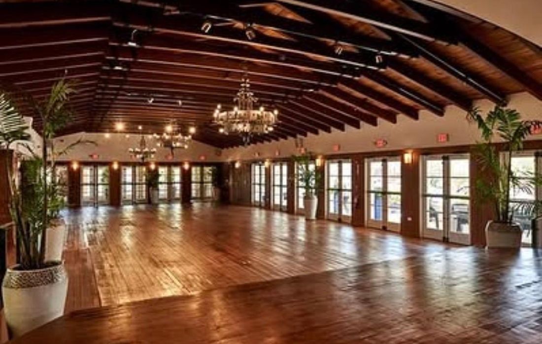 Main ballroom and wooden dance floor